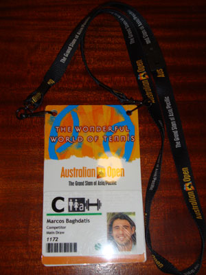 Bid On Marcosâ€™ Australian Open Credential